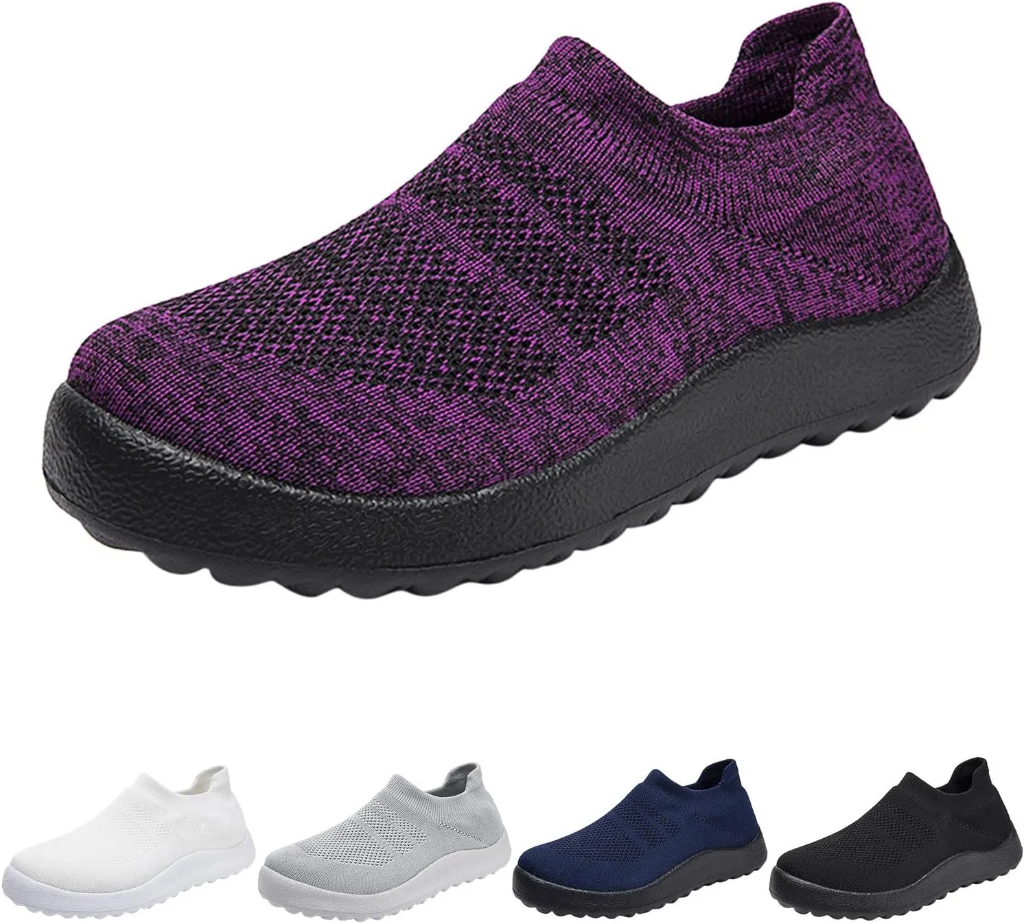 Women's Fashion Sneaker Non Slip Breathable Lightweight Comfortable Lace Up Black Running Shoes Loafers with Arch Support for Women White Leather Sneakers