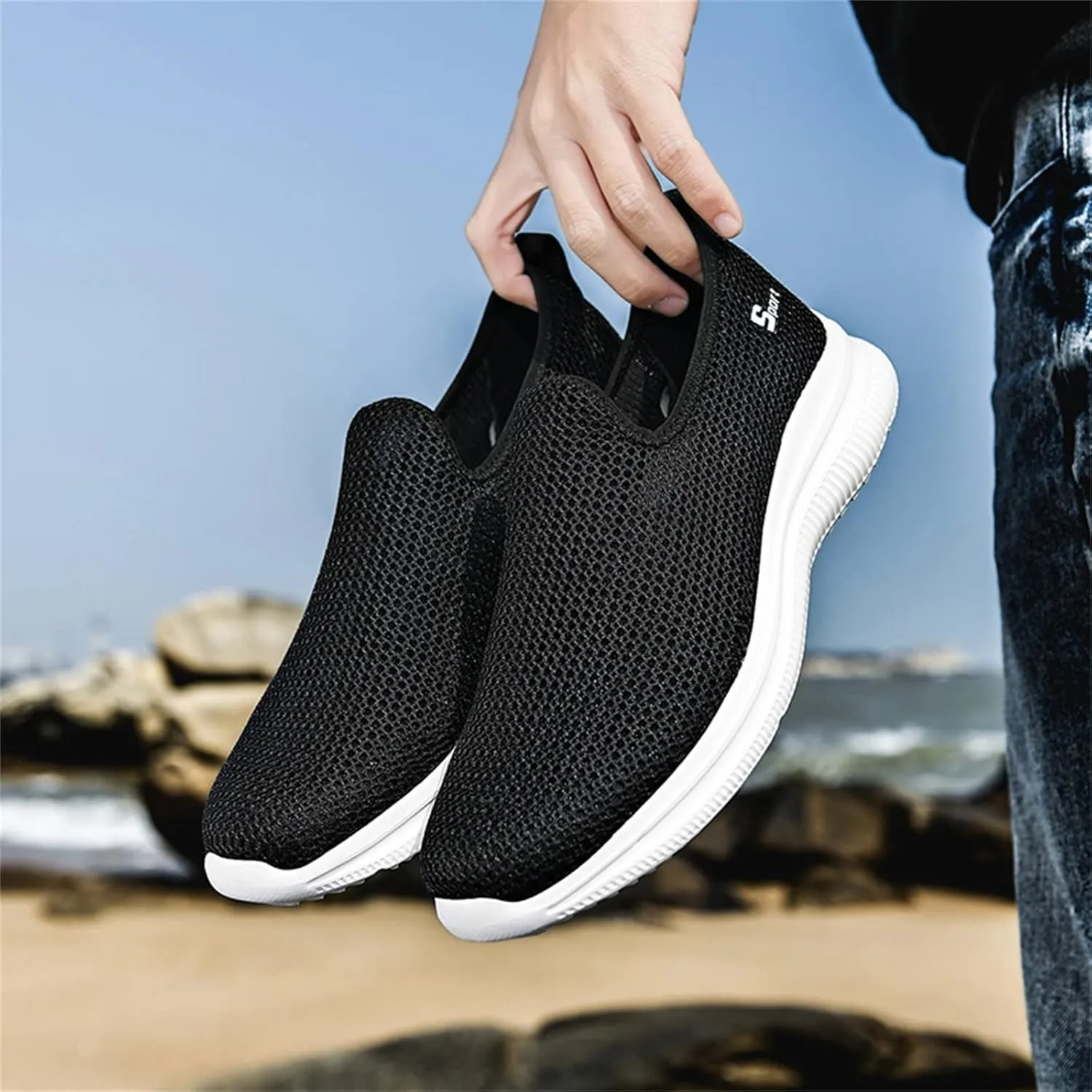 Women's Fashion Sneaker Non Slip Work Wide Comfortable Slip Resistant Work Shoes Men's Walking Shoes Winter Loafers for Women All Black Sneakers for Men