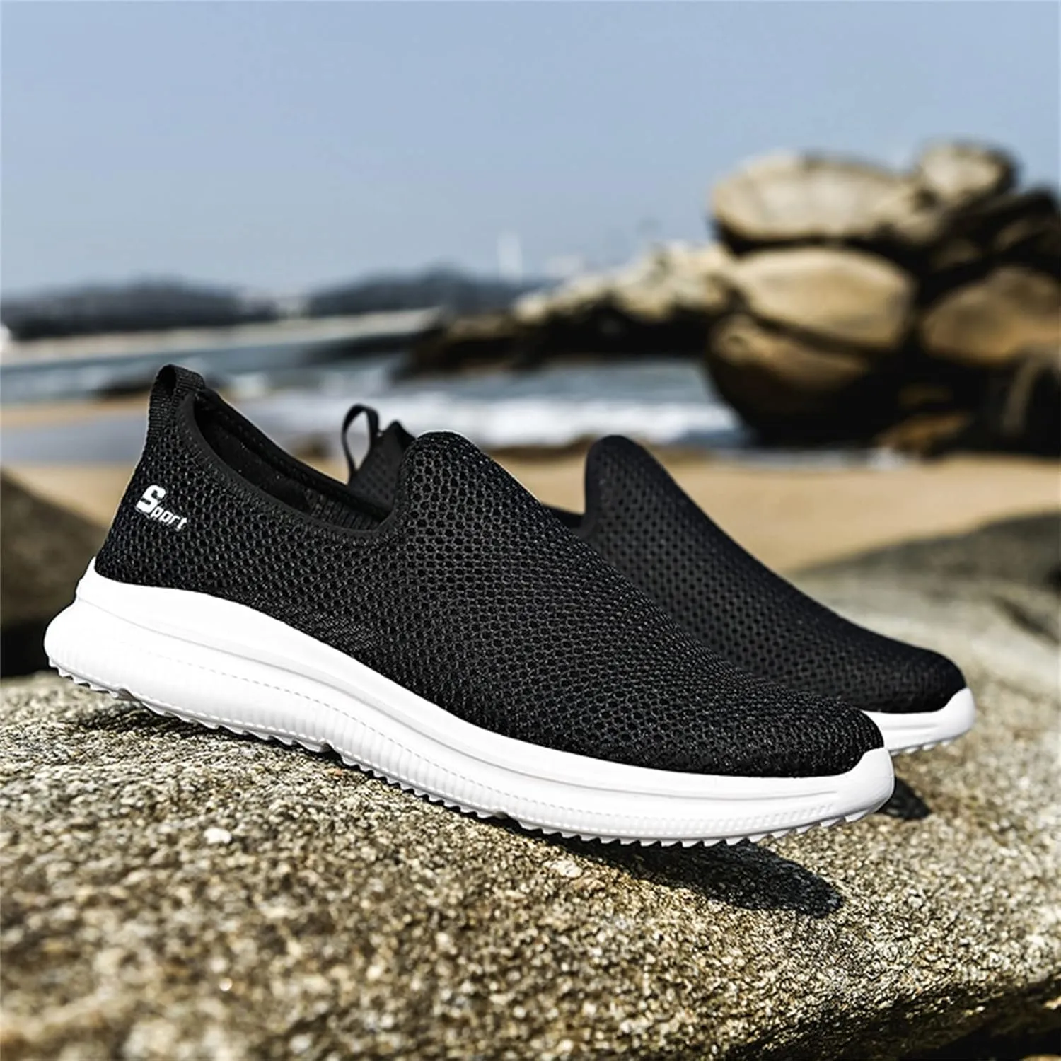 Women's Fashion Sneaker Non Slip Work Wide Comfortable Slip Resistant Work Shoes Men's Walking Shoes Winter Loafers for Women All Black Sneakers for Men