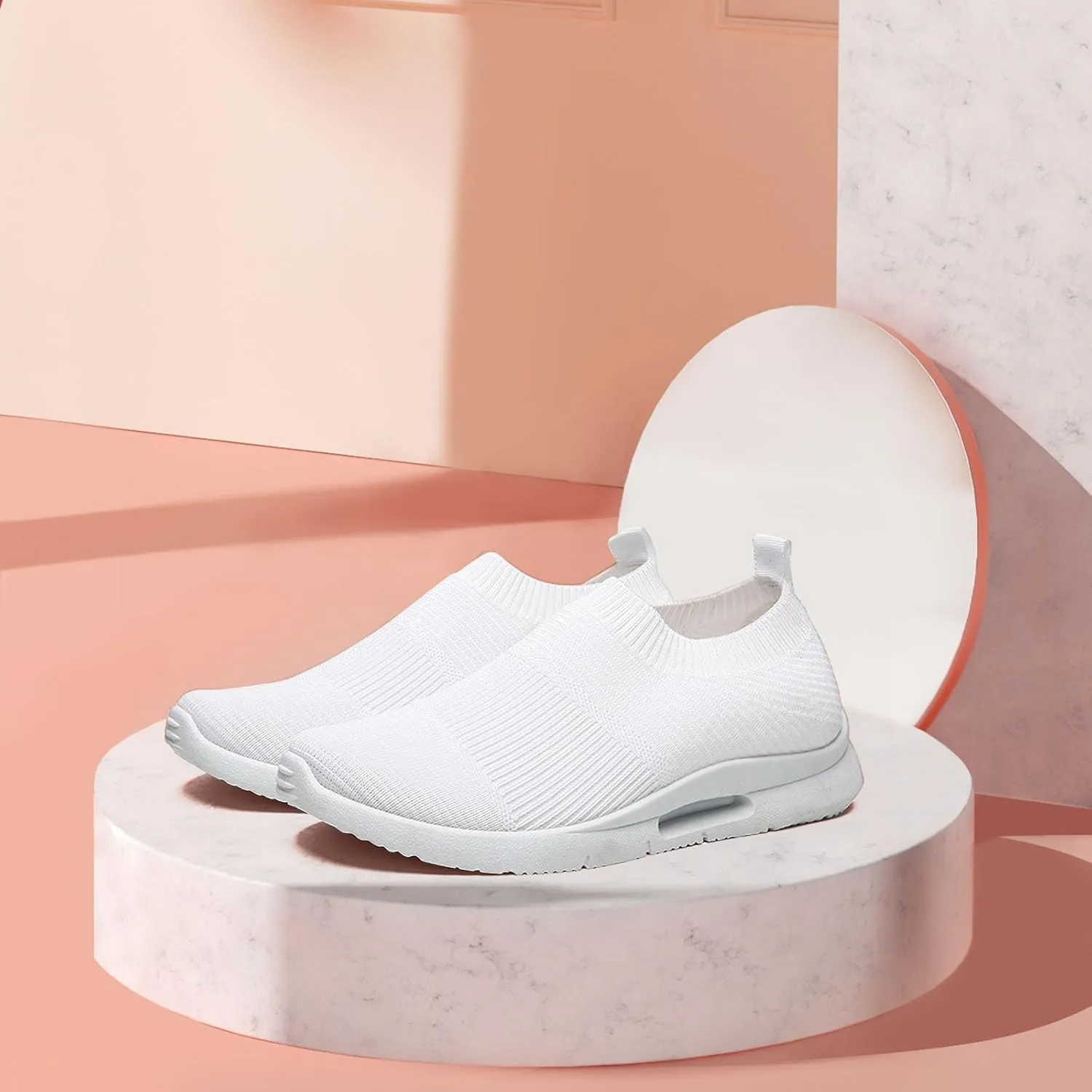 Women's Fashion Sneaker Non Slip Work Wide Comfortable Slip Resistant Work Shoes Walking Shoes Office Loafers for Women Mens Basketball Sneakers