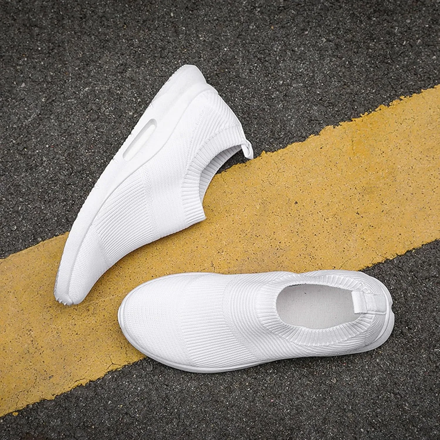 Women's Fashion Sneaker Non Slip Work Wide Comfortable Slip Resistant Work Shoes Walking Shoes Office Loafers for Women Mens Basketball Sneakers