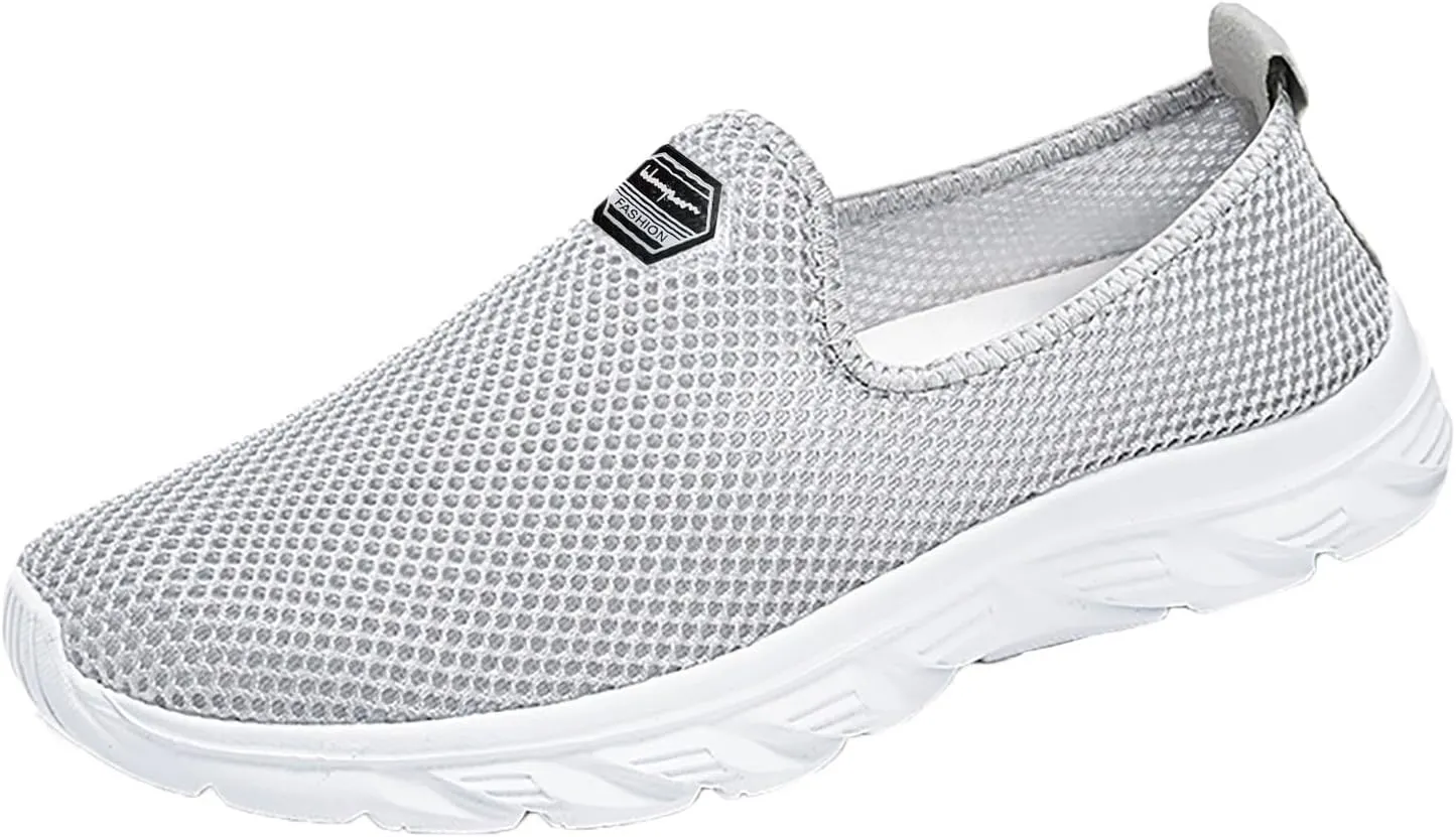 Women's Fashion Sneaker Womens Walking Shoes Slip On Fashion Tennis Shoes Mens Orthopedic Loafers for Women with Arch Support Women Black Sneakers