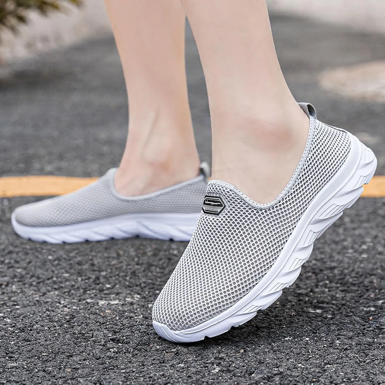 Women's Fashion Sneaker Womens Walking Shoes Slip On Fashion Tennis Shoes Mens Orthopedic Loafers for Women with Arch Support Women Black Sneakers