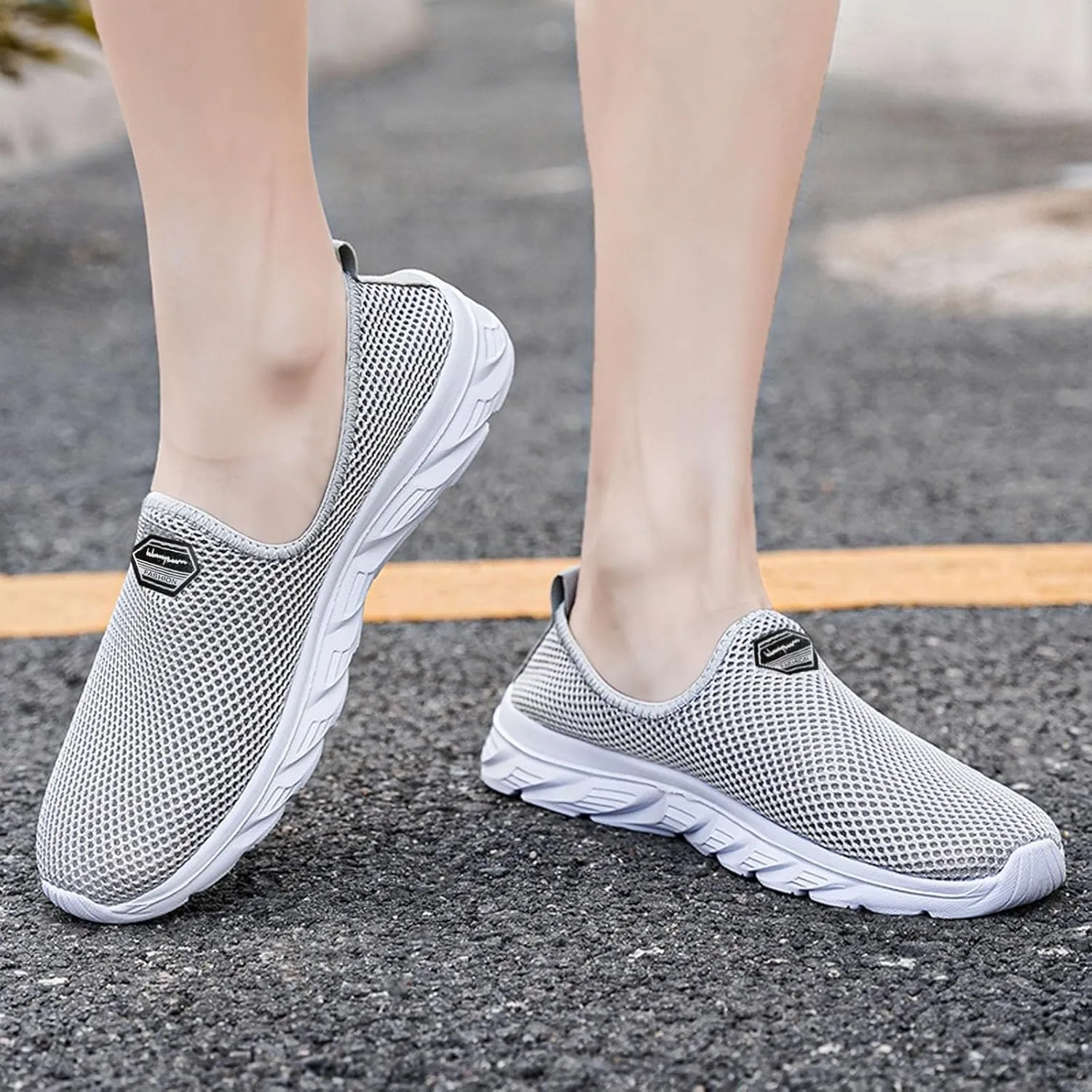 Women's Fashion Sneaker Womens Walking Shoes Slip On Fashion Tennis Shoes Mens Orthopedic Loafers for Women with Arch Support Women Black Sneakers