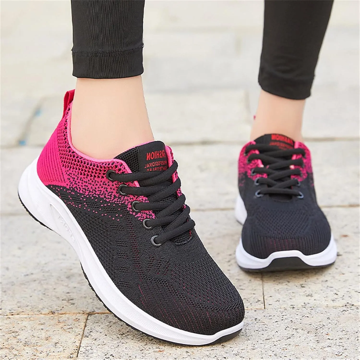 Women's Fashion Sneakers Lace Up Breathable Casual Waking Shoes Tennis Shoes Men Woman Loafers Shoes Slip On White Chunky Sneakers for Women