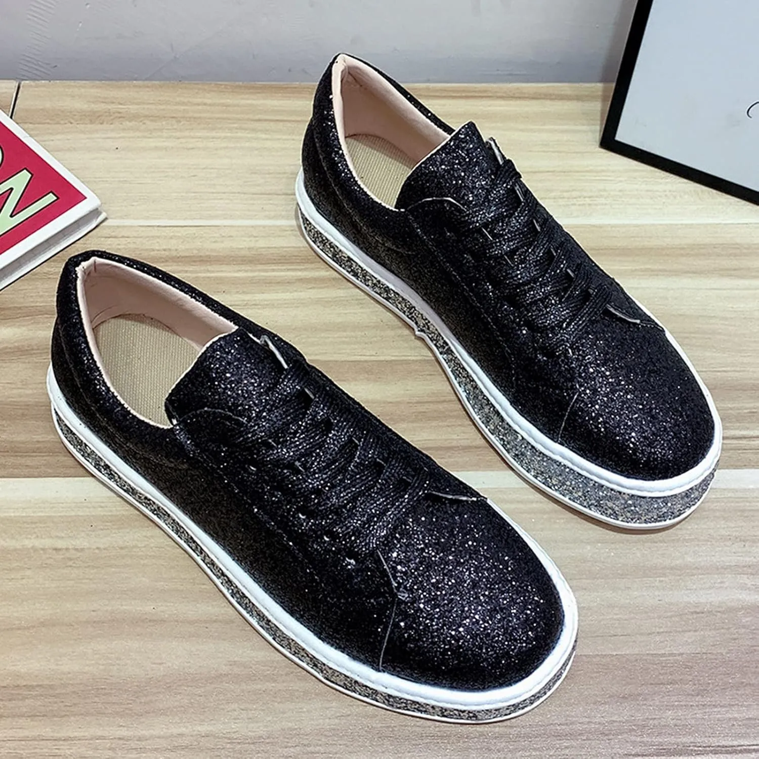 Women's Fashion Sport Breathable Mesh Platform Sneakers Slip On Tennis Shoes Women Size 11 Workout Shoes for Women Gym Arch Support Women's Sneakers Size 8 Slip On Fall Shoes for Women 2023 Slip Ons