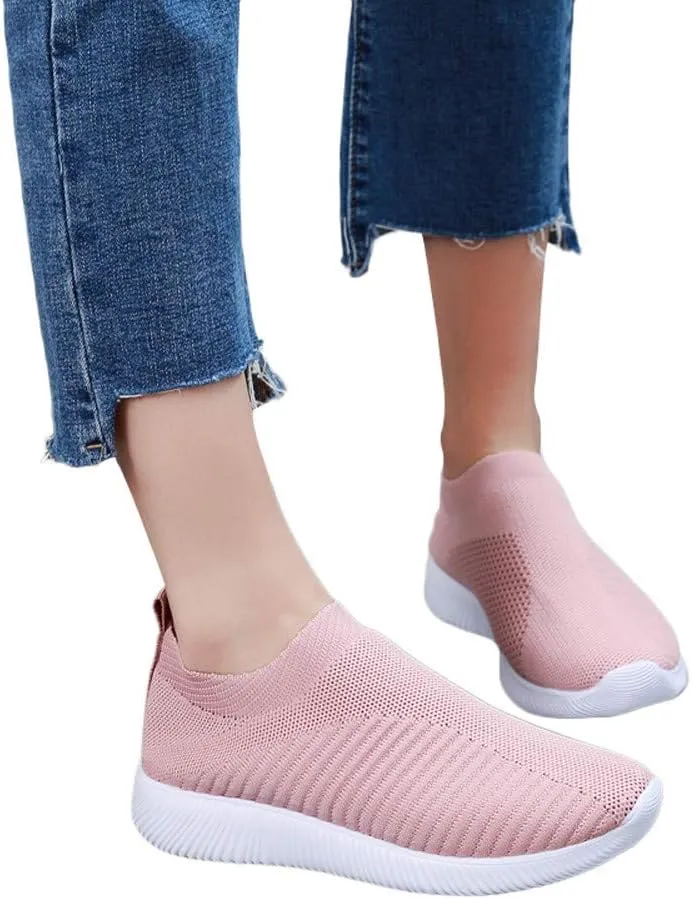 Womens Ladies Walking Running Shoes Slip On Lightweight Running Shoe for Men Winter Brown Casual Chunky Sneakers White Tennis Shoe Cross Trainer Shoe Sneaker