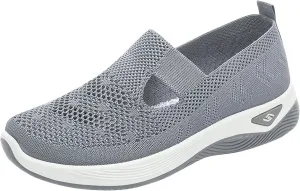 Women's Mesh Shoes Comfortable Soft Bottom Breathable Walking Shoes Large Size Casual One Stirrup Flat Shoes
