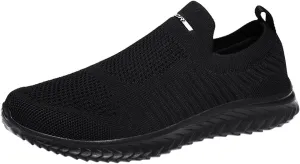 Womens Non Slip Work Shoes Slip On Water Resistant Mens Dress Shoes Arch Support Men's Casual Shoes Platform Sneakers Black Tennis Shoe Loafers Casual Slip On