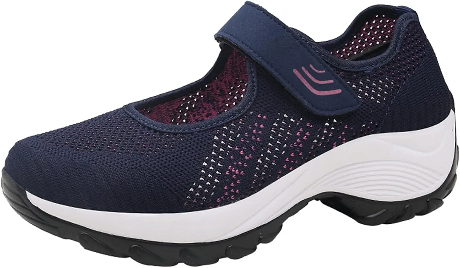 Womens Platform Sneakers Breathable Tennis Shoes Arch Support Fitness Shoes Ankle Paste Fashion Lightweight Running Shoes Hiking Footwear Casual Gym Sports Slip-Ons