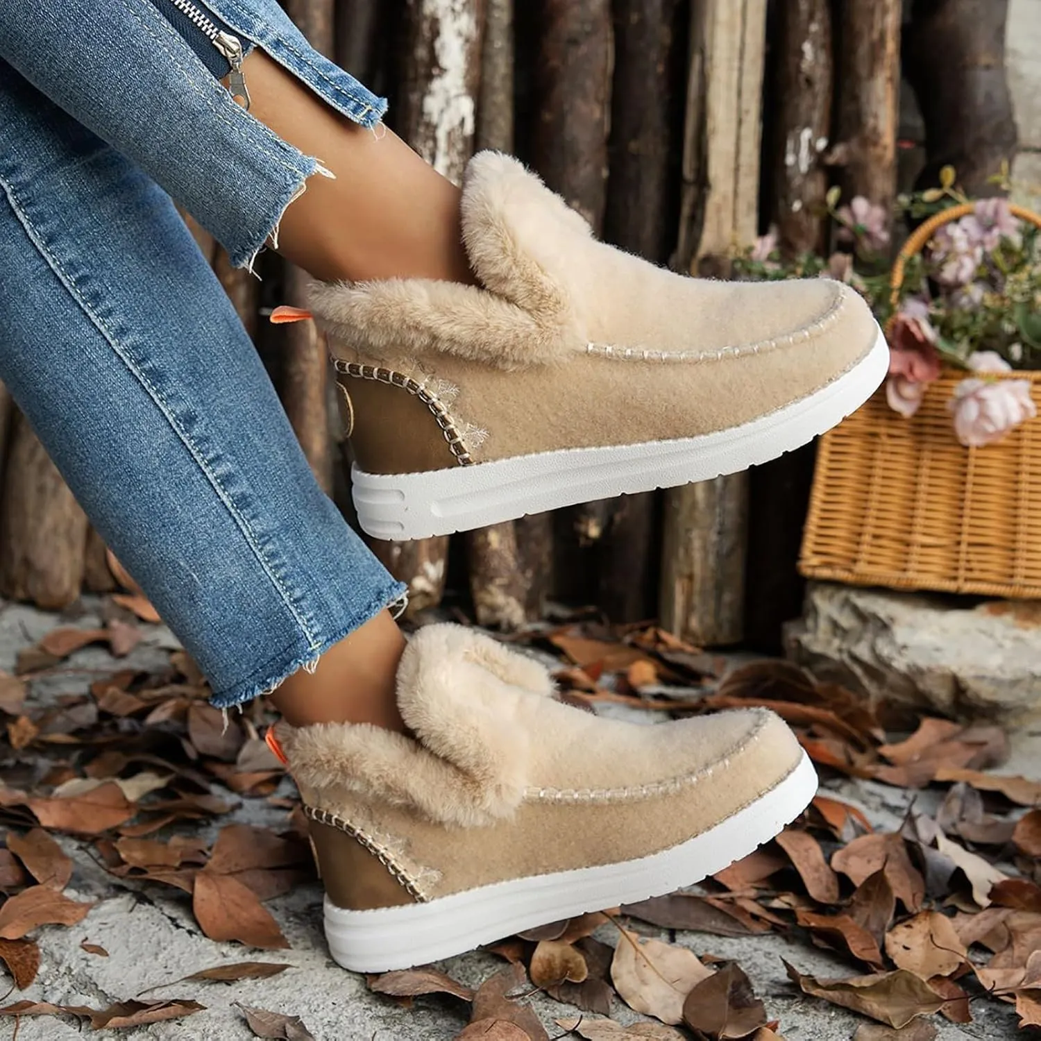 Womens Running Shoes Platform Sneakers for Women Slip On Women Loafers Shoes for Work Closed Toe Indoor and Outdoor Womens Christmas Shoes Comfortable Dressy Slip on