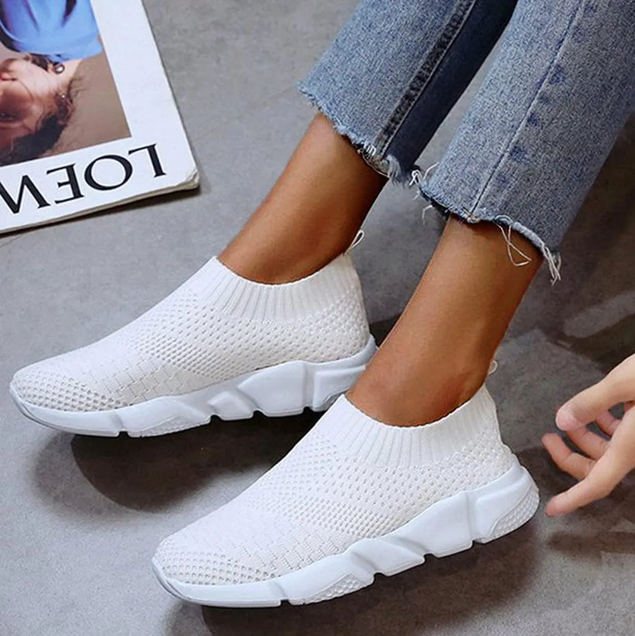 Womens Shoes 7.5 Wide Width Sneakers Slip On Sneakers Women Arch Support Wide Shoes for Women Sneakers Womens Light Weight Walking Sneakers Size 10 Wide Zapatos Das OrtopéDicos para Mujeres