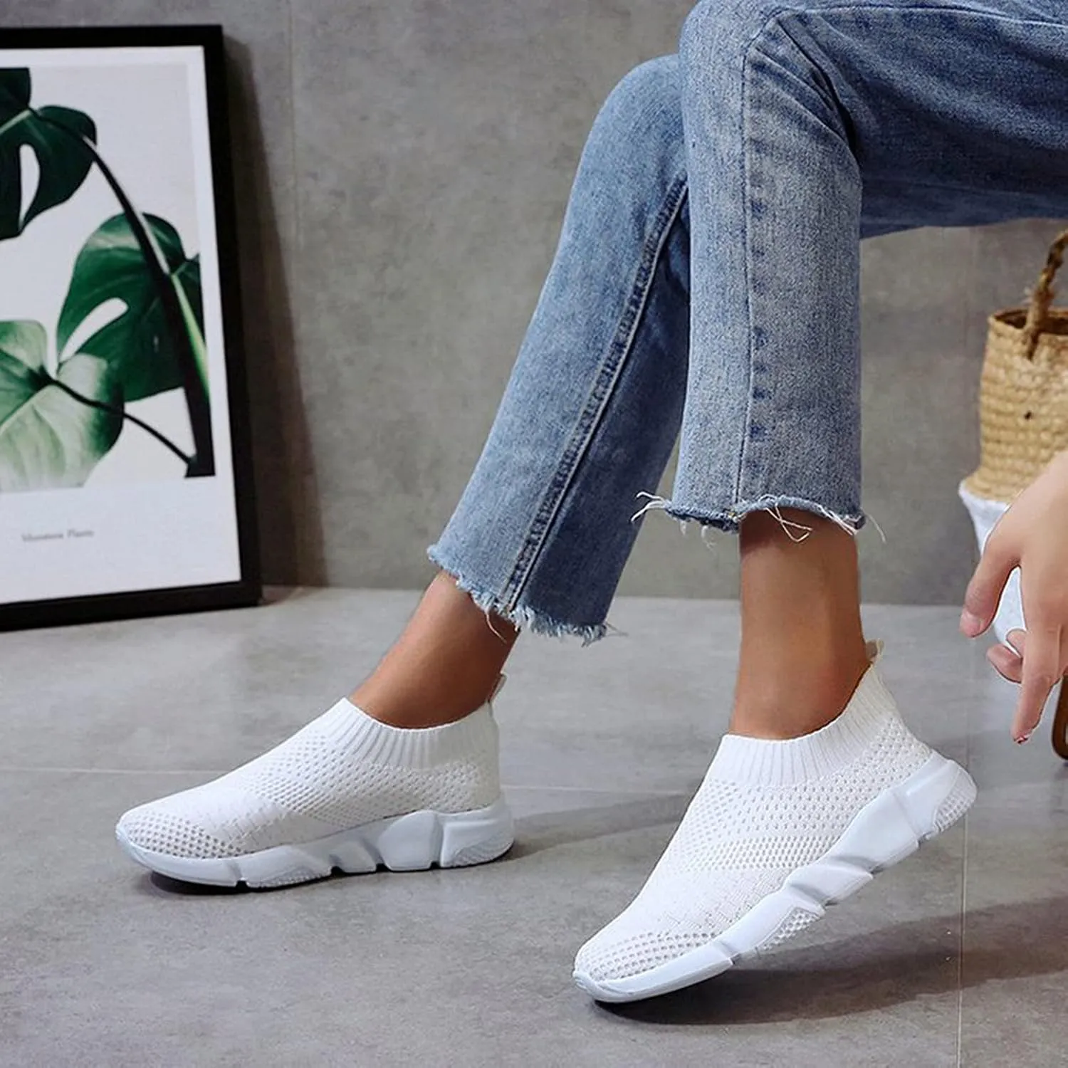 Womens Shoes 7.5 Wide Width Sneakers Slip On Sneakers Women Arch Support Wide Shoes for Women Sneakers Womens Light Weight Walking Sneakers Size 10 Wide Zapatos Das OrtopéDicos para Mujeres