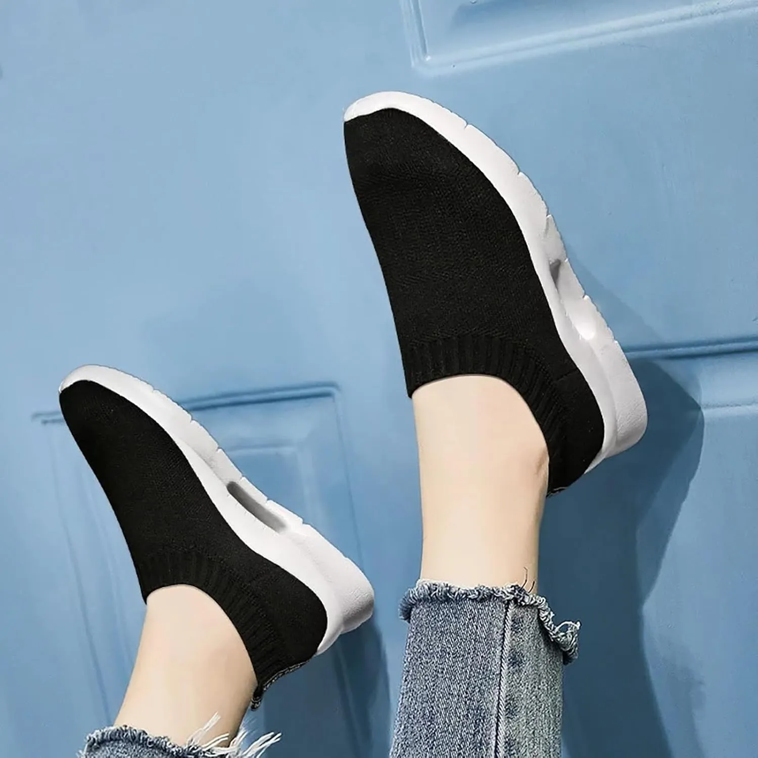 Women’s Slip-On Shoes Casual Lace-Free Walking Loafers Mens Running Shoes Wide Feet Men's Casual Dress Shoes Black Platform Sneaker Brown Tennis Shoe Casual Loafers