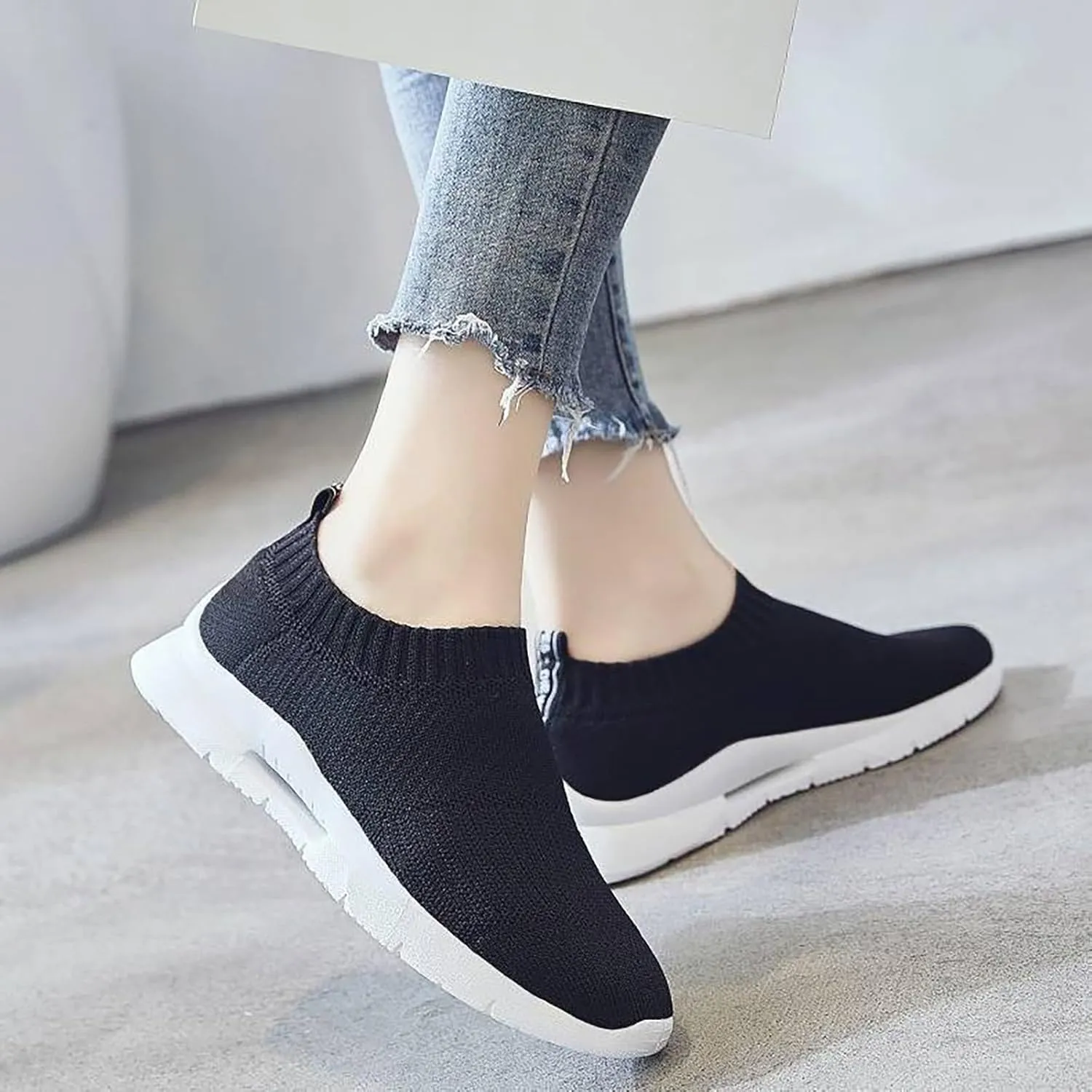 Women’s Slip-On Shoes Casual Lace-Free Walking Loafers Mens Running Shoes Wide Feet Men's Casual Dress Shoes Black Platform Sneaker Brown Tennis Shoe Casual Loafers