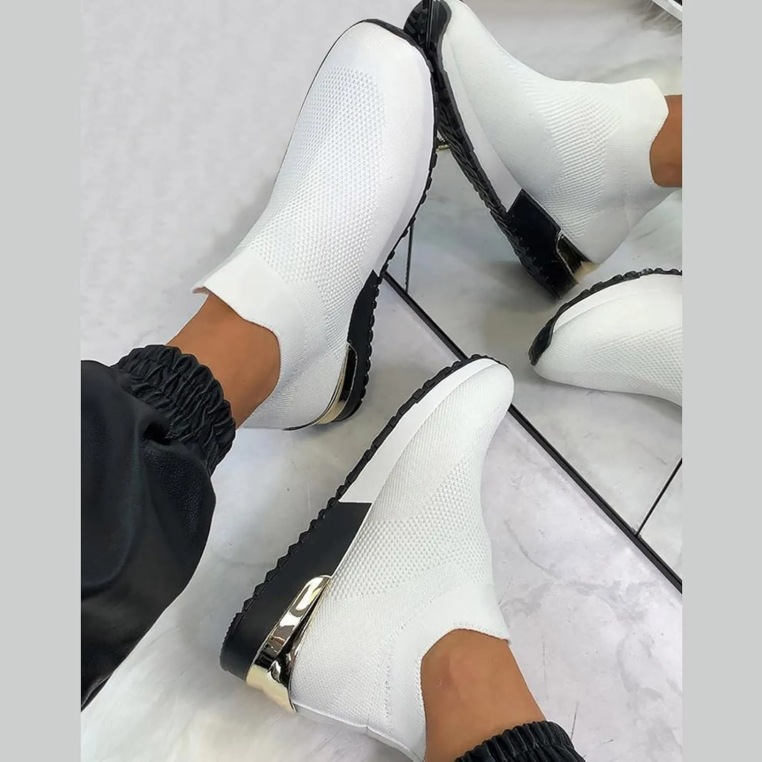 Womens Slip On Walking Shoes Non Slip Running Shoes Tennis Shoes Men Fashion Dress Casual Shoes Women Shoes Sneakers Waterproof Tennis Shoe Cross Trainer Shoe