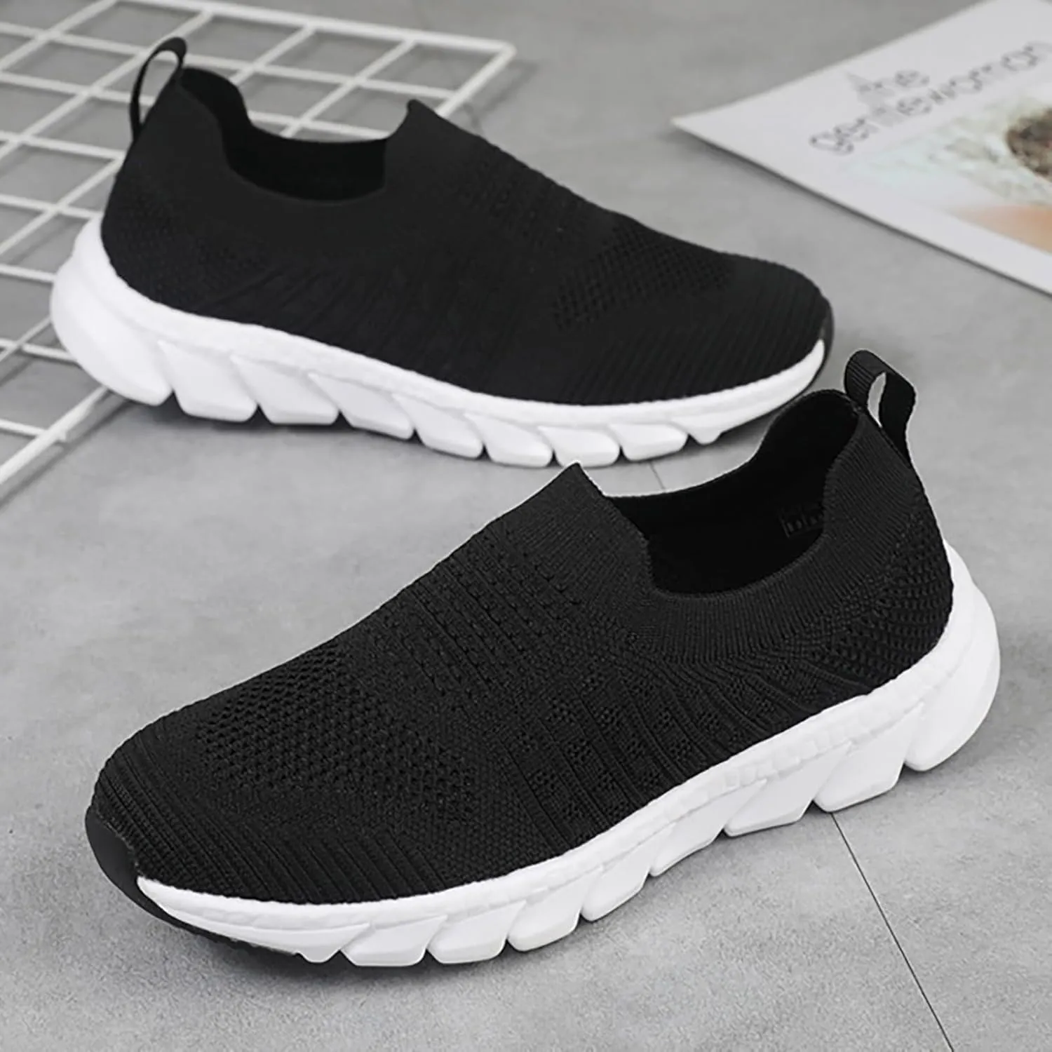 Women's Slip On Walking Shoes Running Comfortable Mens Running Shoes Loafers Shoes Dressy Casual Fashion Sneakers Slip On Tennis Shoe Casual Loafers