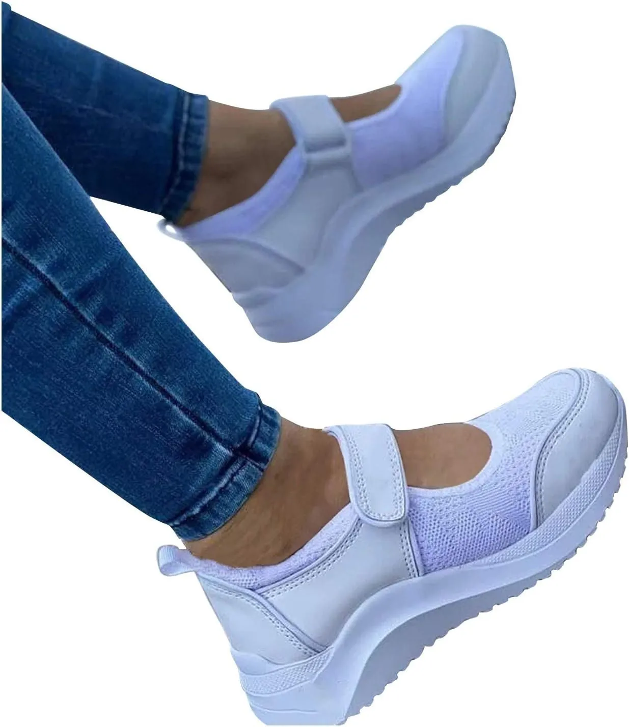 Women's Sneakers Size 9.5 Wide Tenis para Mujer De Trabajo Antideslizantes Womens Slip On Sneakers 8.5 Wide White Orthopedic Plantar Fasciitis Shoes Women Black Flats Womens Black Sneakers Wide 8.5