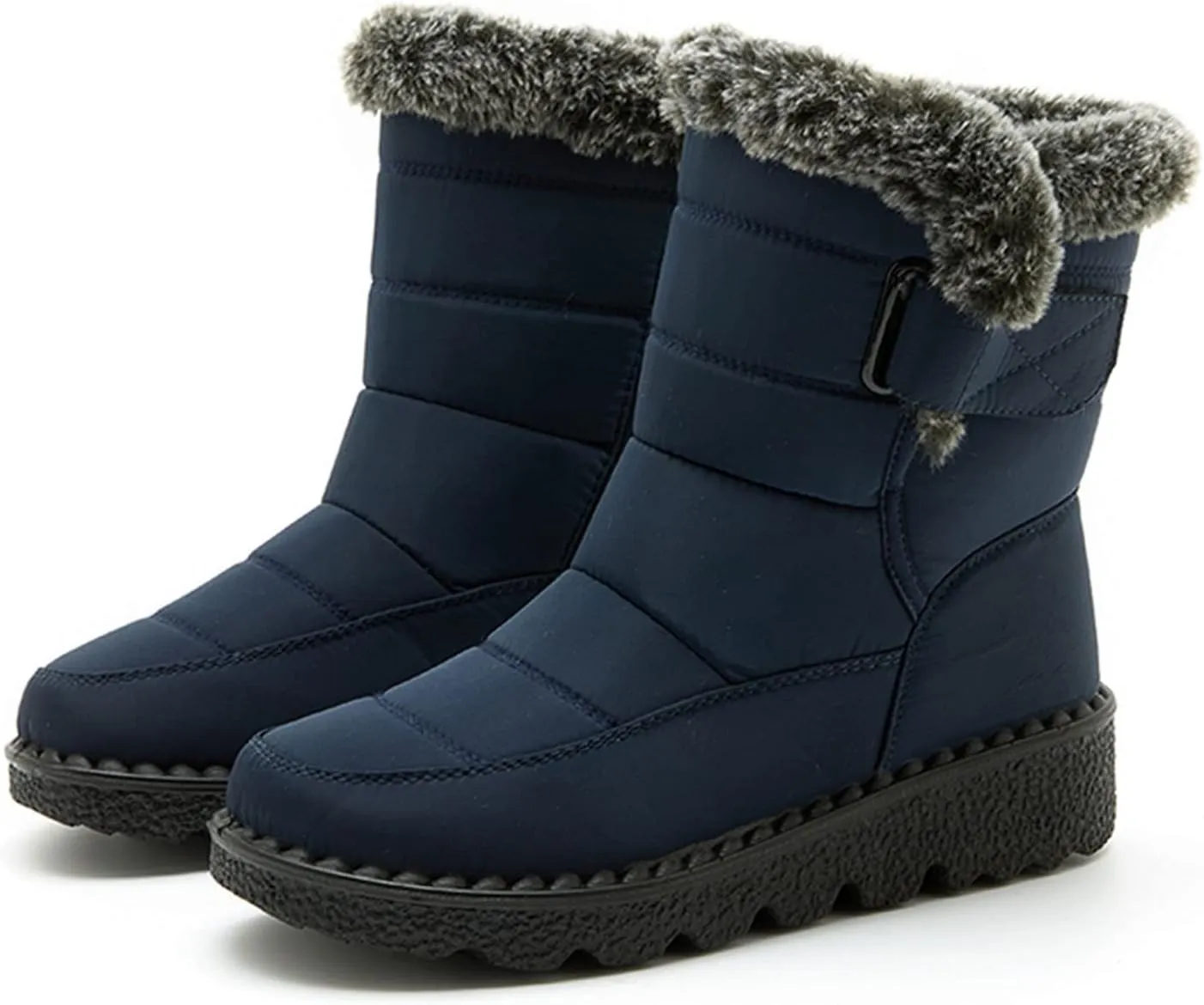Womens Snow Boots Black Snow Boots for Ladies Indoor Outdoor Womens Winter Snow Boots Women Ankle Booties Womens Winter Boot Slip On Black Boots for Women Mens Snow Booties