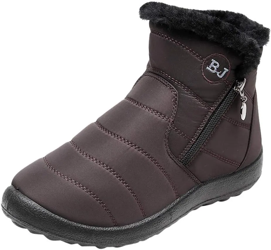 Womens Snow Boots Black Sporty Slip Ons for Ladies Boots Snow Boots for Women Winter Boot with Comfort Shoes for Snow for Women Womens Tennis Shoes Mens Winter Booties