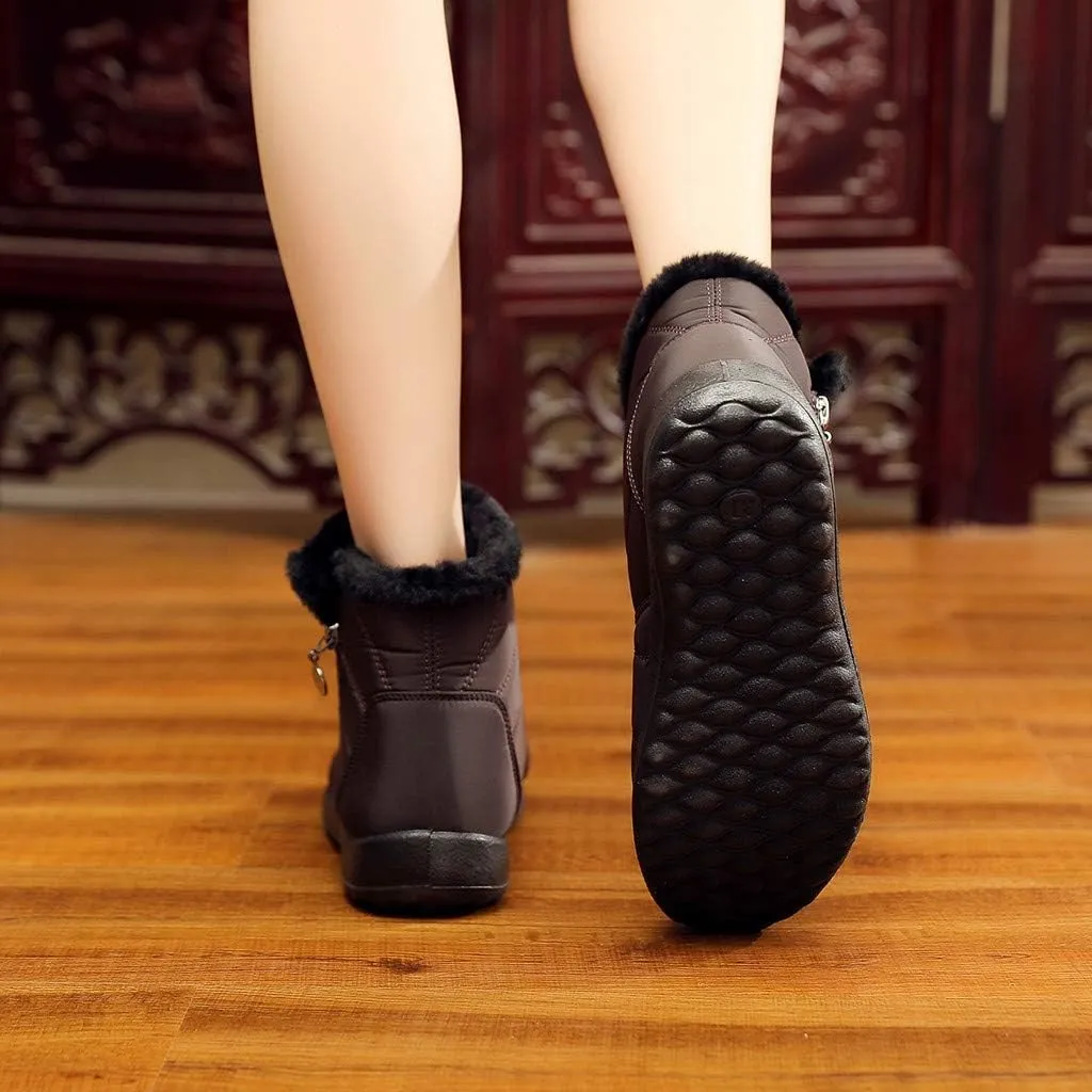 Womens Snow Boots Black Sporty Slip Ons for Ladies Boots Snow Boots for Women Winter Boot with Comfort Shoes for Snow for Women Womens Tennis Shoes Mens Winter Booties