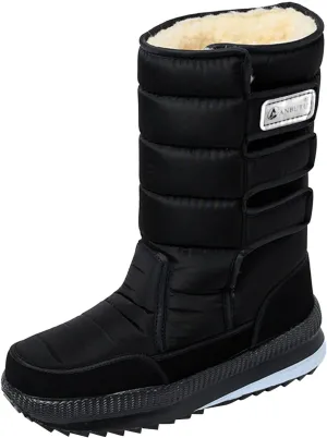Womens Snow Boots Waterproof Adults Snow Boots Fall 2024 Women Winter Snow Boots Warm Fur Lined Short Slip On Boot Women Rain Boots Women Men Winter Booties