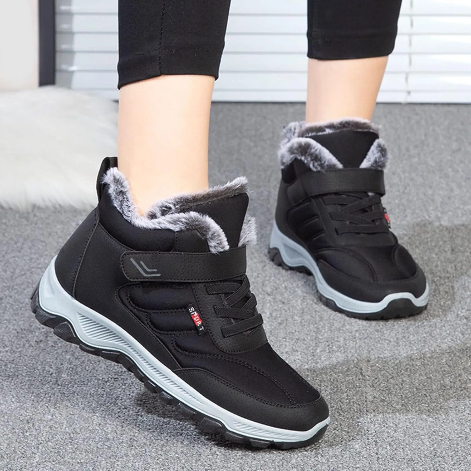 Women's Snow Boots Wide Width Winter Boots for Ladies 2024 Snow Boots Womens Winter Ankle Boots Ladies Sporty Slip On Boot Hiking Boots Women Mens Snow Booties