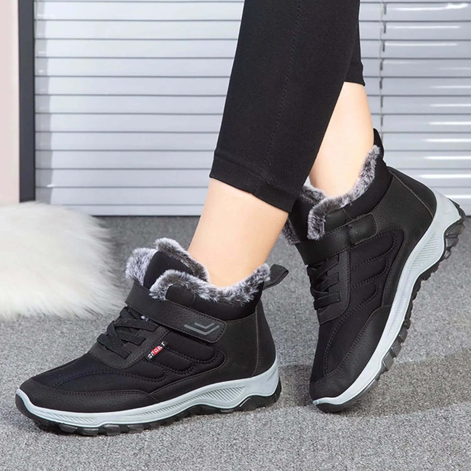 Women's Snow Boots Wide Width Winter Boots for Ladies 2024 Snow Boots Womens Winter Ankle Boots Ladies Sporty Slip On Boot Hiking Boots Women Mens Snow Booties