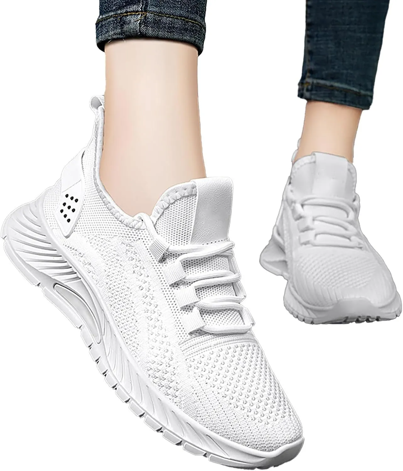 Womens Tennis Shoes Womens Sneakers Wide Width Womens Loafers with Arch Support Flat Heel Closed Toe Christmas Dress Shoes for Women Comfort Cute Casual Slip On Lightweight