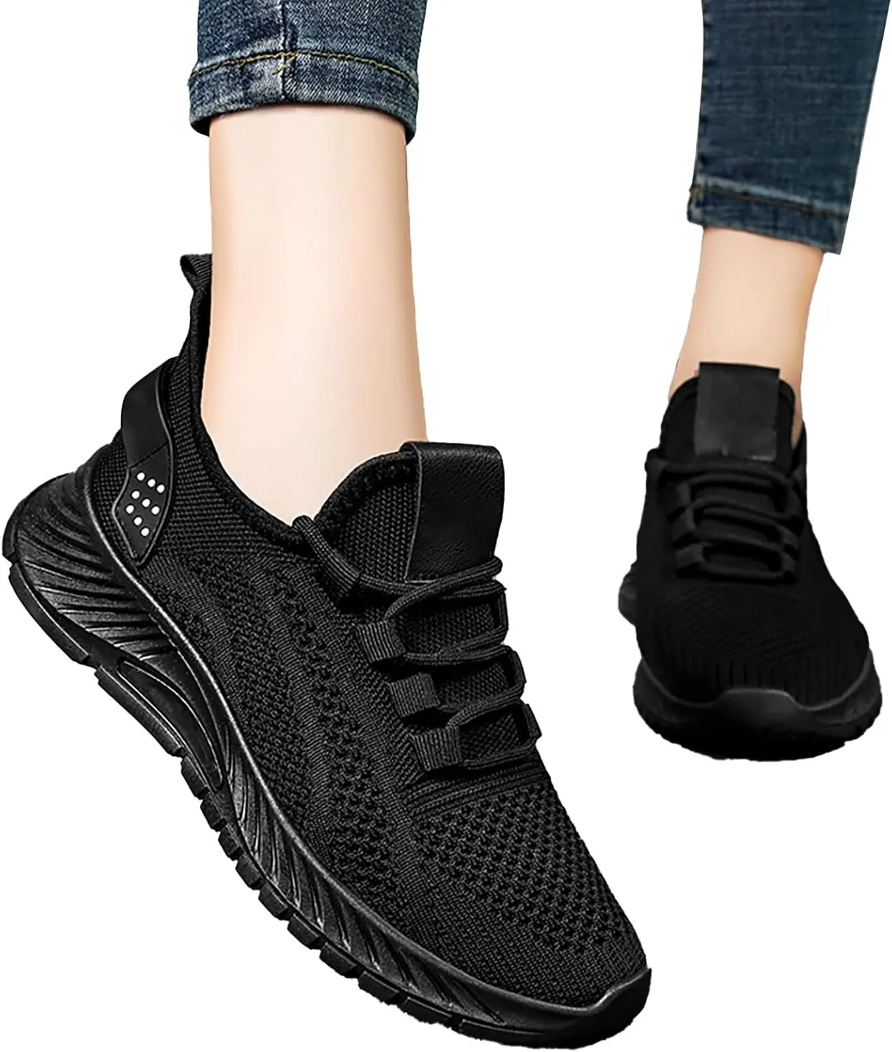 Womens Tennis Shoes Womens Sneakers Wide Width Womens Loafers with Arch Support Flat Heel Closed Toe Christmas Dress Shoes for Women Comfort Cute Casual Slip On Lightweight