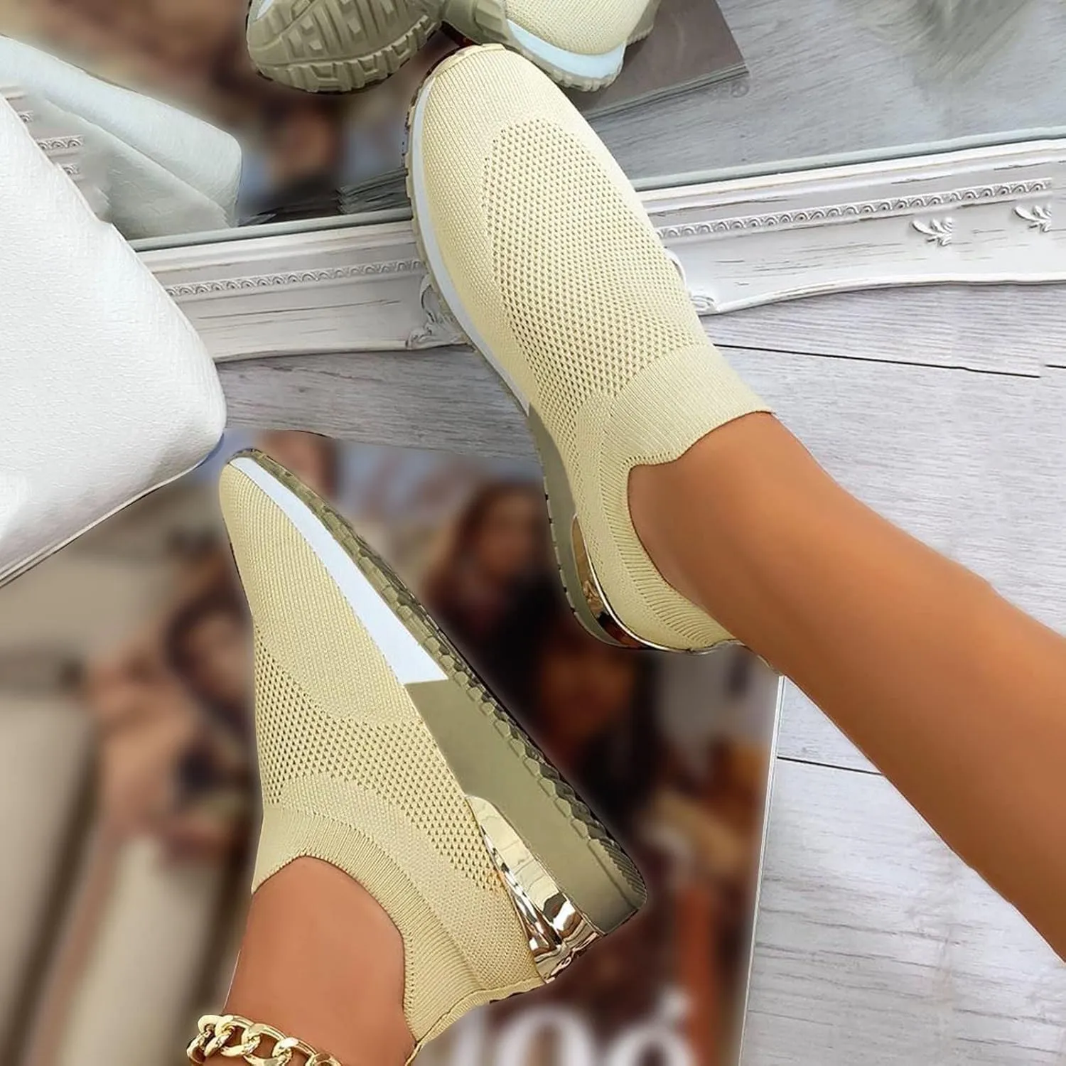 Women's Walking Shoes Cushion Comfortable Breeze Shoes Running Shoes for Men Flat Feet Casual Dress Shoes White Sneakers Waterproof Tennis Shoe Trainers Shoe