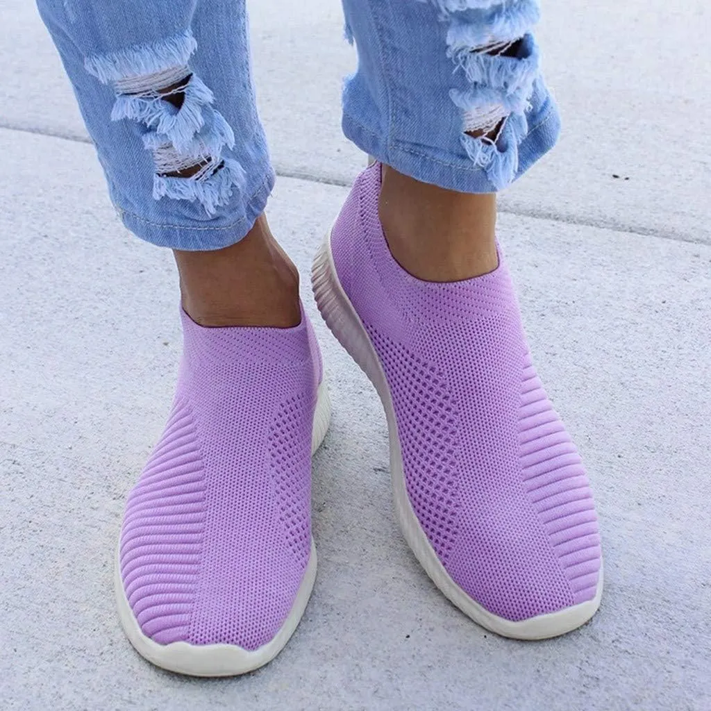 Women's Walking Shoes Cushion Comfortable Breeze Shoes Slip On Shoes Women Walking Women Casual Shoes Platform Sneakers Red Tennis Shoe Cross Trainer Shoe