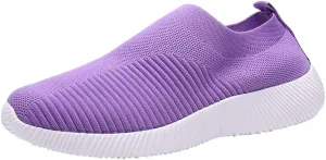 Women's Walking Shoes Cushion Comfortable Breeze Shoes Slip On Shoes Women Walking Women Casual Shoes Platform Sneakers Red Tennis Shoe Cross Trainer Shoe