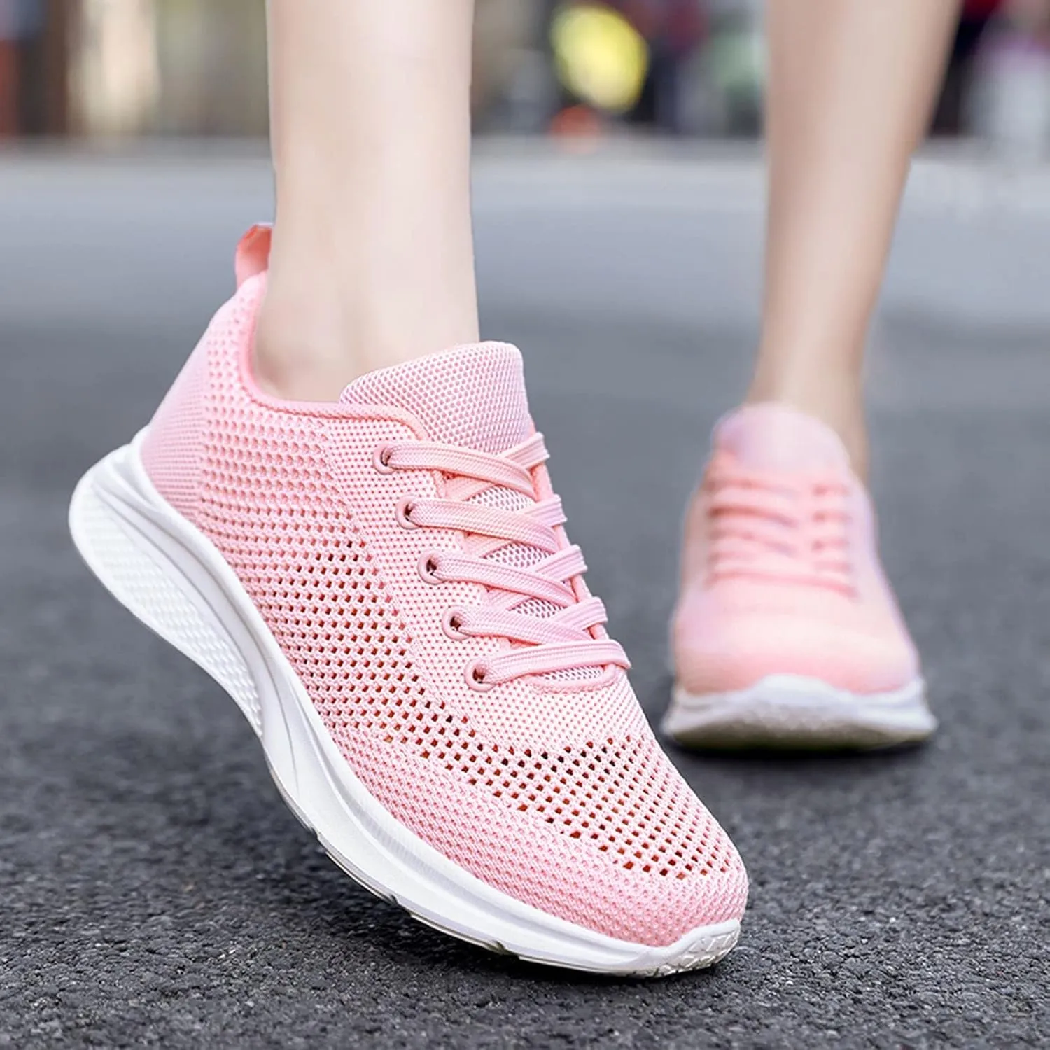 Women's Walking Shoes Lightweight Breathable Running Shoes Walking Shoes Women Wide Casual Shoes for Fall Women Shoes Sneakers Red Tennis Shoe Trainers Shoe