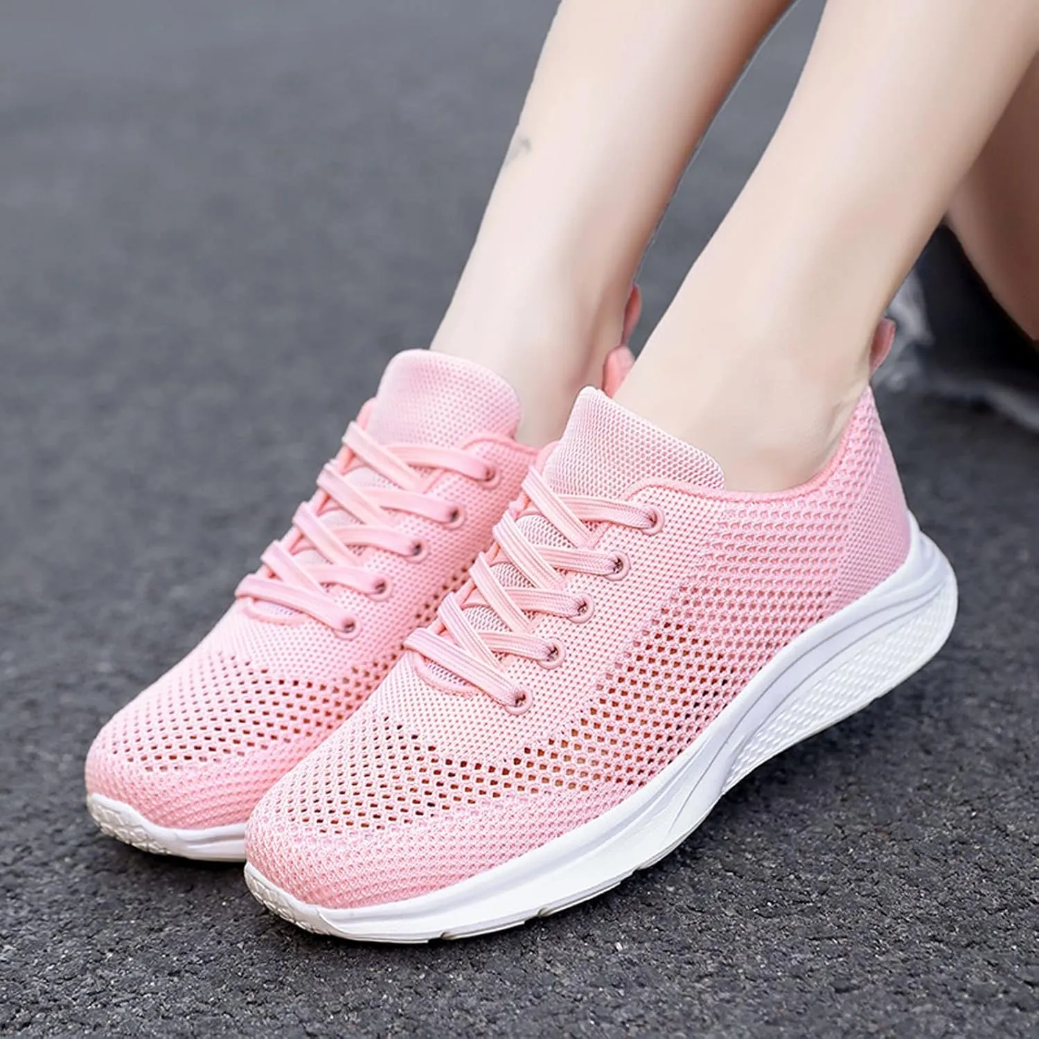 Women's Walking Shoes Lightweight Breathable Running Shoes Walking Shoes Women Wide Casual Shoes for Fall Women Shoes Sneakers Red Tennis Shoe Trainers Shoe