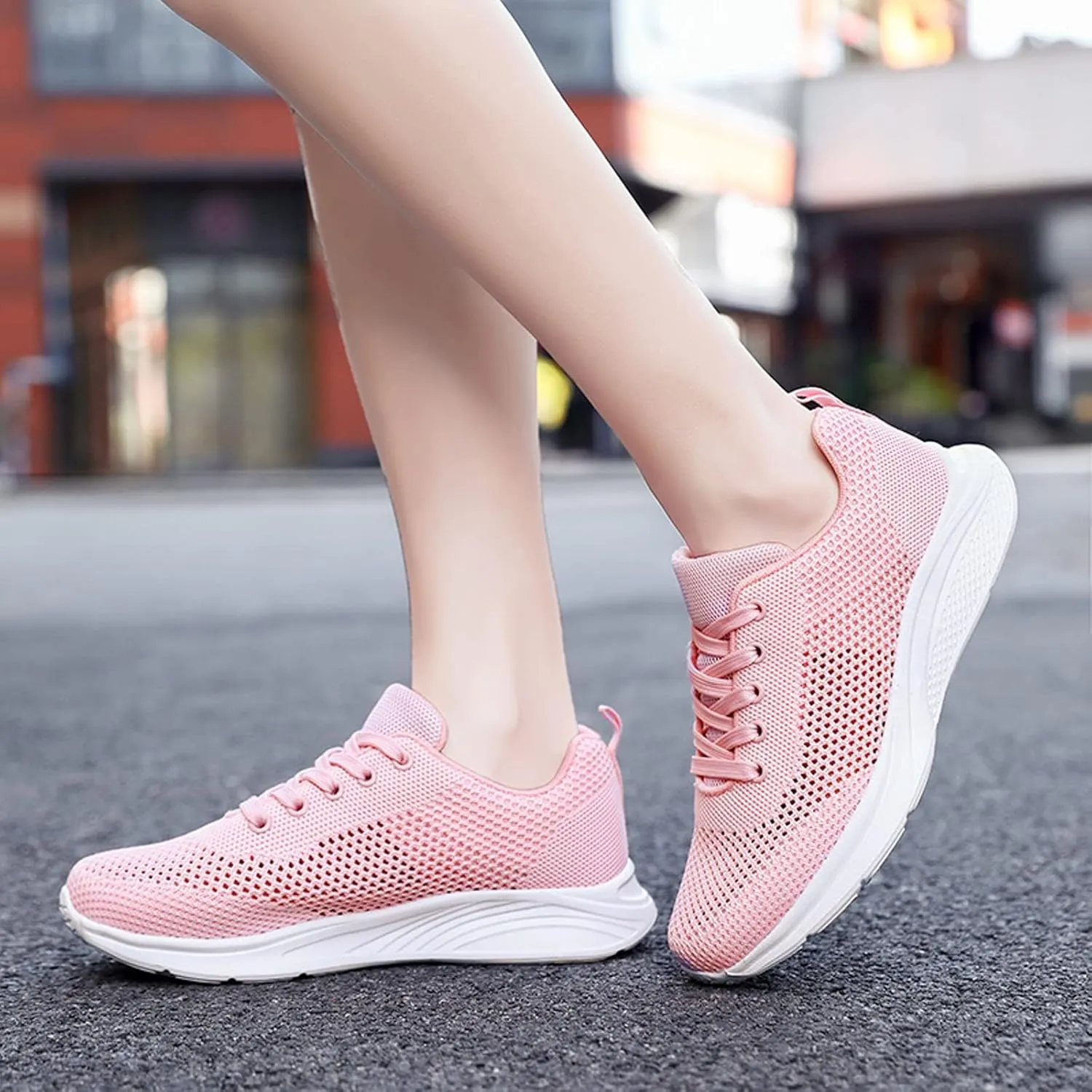 Women's Walking Shoes Lightweight Breathable Running Shoes Walking Shoes Women Wide Casual Shoes for Fall Women Shoes Sneakers Red Tennis Shoe Trainers Shoe