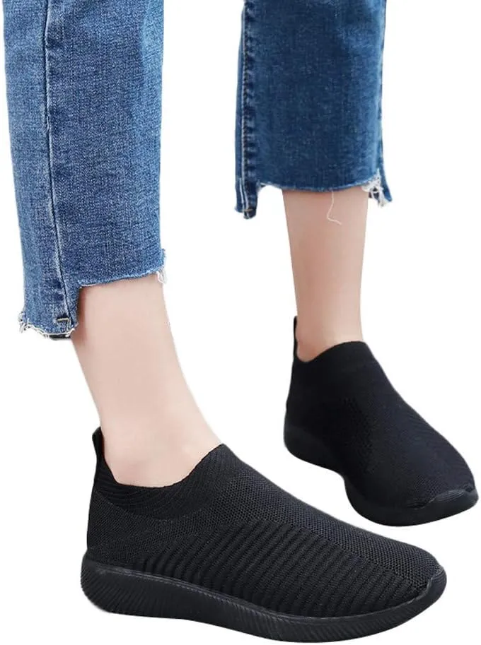 Womens Walking Shoes Sock Casual Ladies Fashion Sneakers Slip On Shoes Women High Top Men Casual Dress Shoes Fashion Sneakers 2025 Waterproof Tennis Shoe Casual Loafers