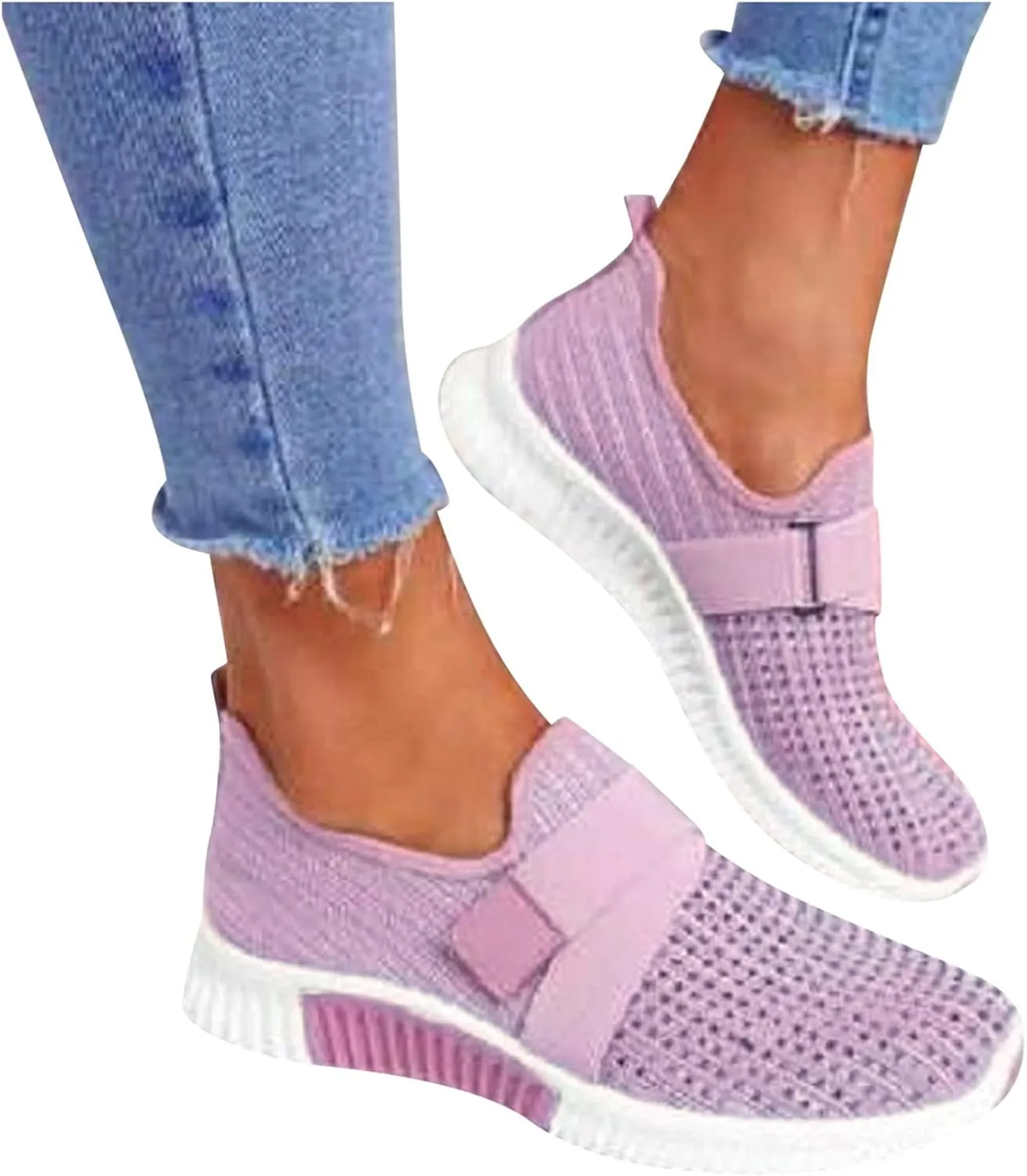 Womens White Platform Sneakers High Top Platform Shoes Fashion Canvas Comfortable Walking Shoes Women Canvas Loafers Women Shoes Slip On Sneakers