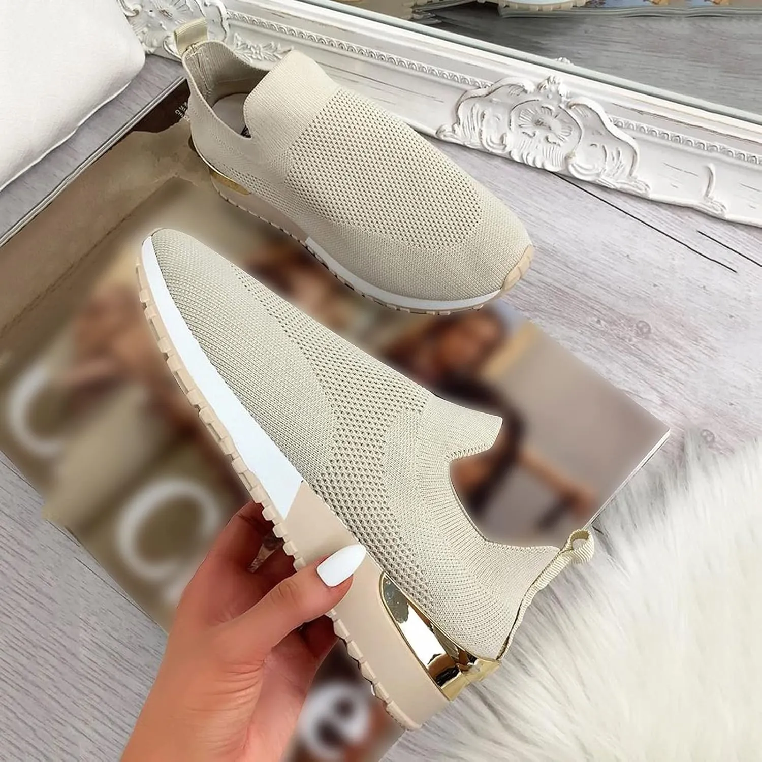 Womens White Platform Sneakers High Top Platform Shoes Fashion Canvas Yellow Tennis Shoes Women Womens Slide On Loafers Orthopedic Sneakers