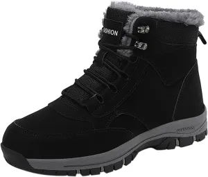 Work Boots for Men Soft Toe Hiking Sneakers Fur Lined Ankle Boot Womens Safety Toe Shoes Comfortable Mid Waterproof Outdoor Botas Lightweight Hike Grounded Footwear