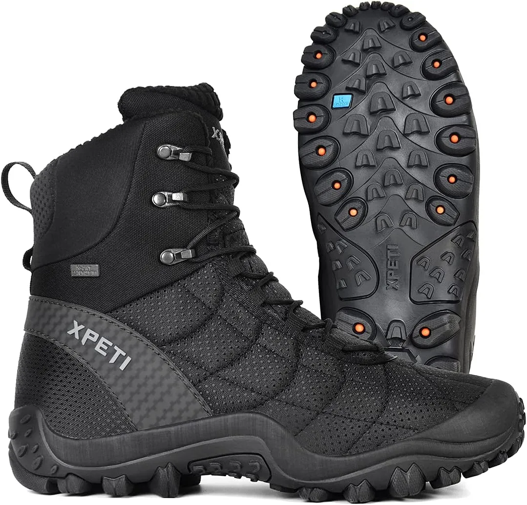 XPETI Mens Crest Thermo High-Top Winter Hiking Boots Waterproof Insulated