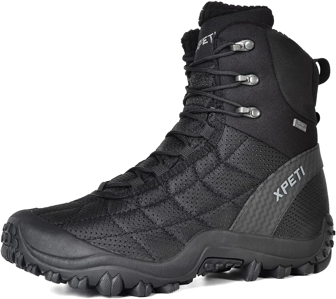 XPETI Mens Crest Thermo High-Top Winter Hiking Boots Waterproof Insulated